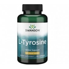 Swanson uztura bagātinātājs L-tyrosine (L-tirozīns) 500mg, 100 kaps.